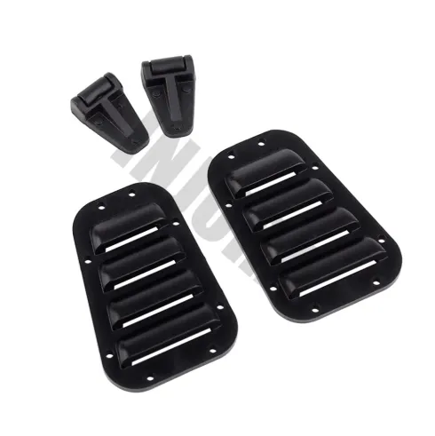 INJORA Set TRX4 Zwarte Plastic Luchtinlaatgrille & Motorkap Scharnier voor 1:10 RC Crawler Traxxas TRX-4