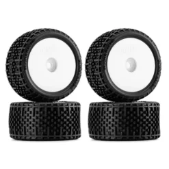 INJORA Unglued Pin Buggy Banden & Velgen voor 1/28 Losi Micro-T Wit