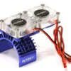 Integy Motor Heatsink + Twin Cooling Fan for Traxxas Slash 4X4 & Rustler 4X4