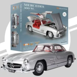IXO Collection 1/8 Mercedes Benz 300 SL 1954 zilver metalen bouwpakket