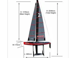 JOYSWAY Focus V3 1-meter Zeilboot RTR Rood – Wedstrijdwaardige RC-zeilboot met uitstekende vaareigenschappen