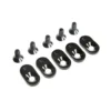 Losi Engine Mount Insert and Screws 21T, Black (5): 5ive-T 2.0 (fits 62T spur) – LOS252105