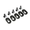 Losi Engine Mount Insert and Screws 19.5T, Black (5): 5ive-T 2.0 (fits 62T spur) – LOS252102