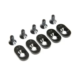 Losi Engine Mount Insert and Screws 19.5T, Black (5): 5ive-T 2.0 (fits 62T spur) – LOS252102