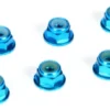 Losi 4mm Aluminum Serrated Lock Nuts, Blue (6) – TLR336001