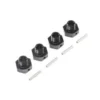 Losi 20mm Wheel Hexes and Pins Black (4): Super Baja Rey – LOS252077