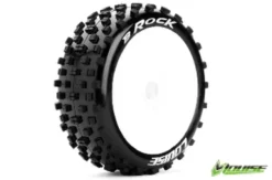 Louise B-Rock 1/8 Buggy Banden Zeskant 17 mm (zacht) wit – Verpakt per 2 stuks