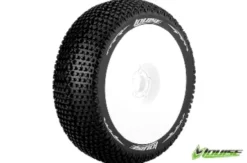 Louise B-Turbo 1/8 Buggy Banden Zeskant 17 mm (super zacht) wit – Verpakt per 2 stuks