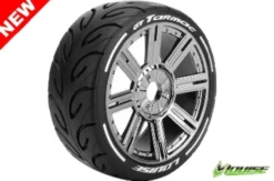 Louise MFT GT-Tarmac 1/8 Buggy Banden Zeskant 17 mm chrome (zacht) – Verpakt per 2 stuks