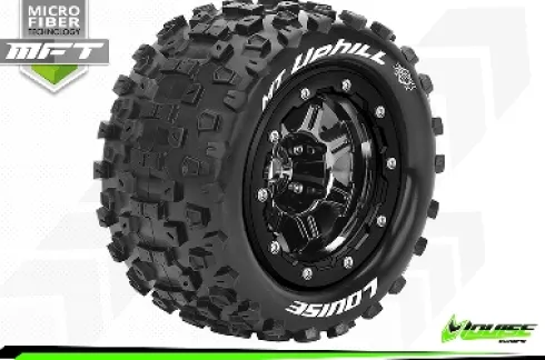 Louise MFT MT-Uphill 1/10 Traxxas MAXX 4S 1/2 Offset black chrome – Verpakt per 2 stuks