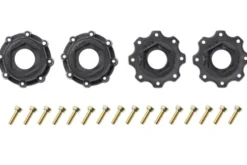 Louise RC – MFT – MT-ROCKET speed – 1-8 Monster Truck Tire Set – Mounted – Soft – Black Wheels – Removable 1-8 MT HEX 17mm – 0″ & 1/2″ OFFSET – L-T3353SB