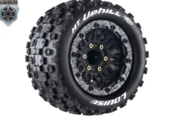 Louise RC MFT MT-UPHILL 1/10 Monster Truck Banden Set – Gemonteerd – Zwarte Velgen
