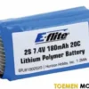 180mAh 2S 7.4V 20C LiPo 26AWG