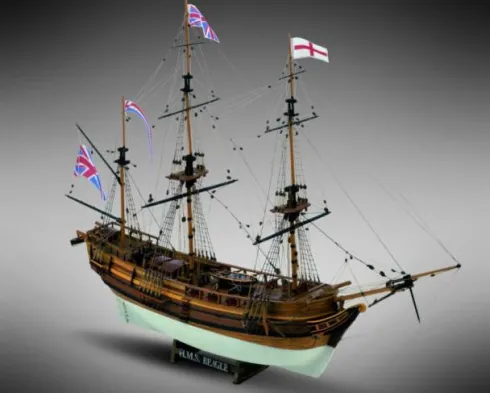 Mamoli HMS Beagle houten scheepsmodel 1:64