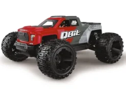 Maverick RC QBit MT 1/16 Monster Truck Rood compleet met 7.4V 1200mAh Li-Ion batterij en USB-lader (30 km/h)