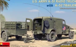 MiniArt US Army Truck K-51 Radio Truck + K-52 Trailer 1:35 Bouwpakket