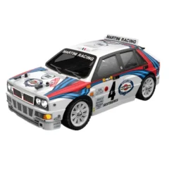 MJX Hyper GO 14302 1/14 Lancia Delta Rally 4WD RTR compleet met 2000mAh 2S lipo accu en lader en 2 extra sets (onroad en offroad) banden