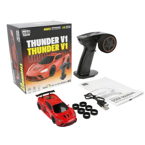 Modster Mini Racer Thunder V1 1/40 RC auto Rood