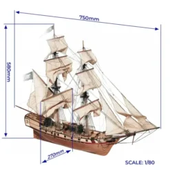 Occre Corsair houten scheepsmodel 1:80