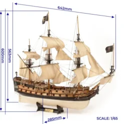 OcCre Piratenschip Royal Fortune in 1/65 Houten Modelbouwkit