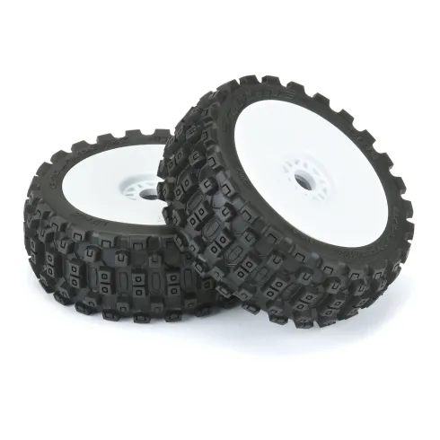 Proline 1/8 Badlands MX M2 Front/Rear Buggy Banden op Witte Velocity Velgen 17mm (2 stuks) – PRO906731