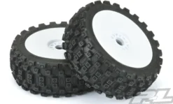 Proline Badlands MX M2 (Medium) All Terrain 1:8 Buggy Tires Mounted for Front or Rear, Mounted on Velocity White Wheels
