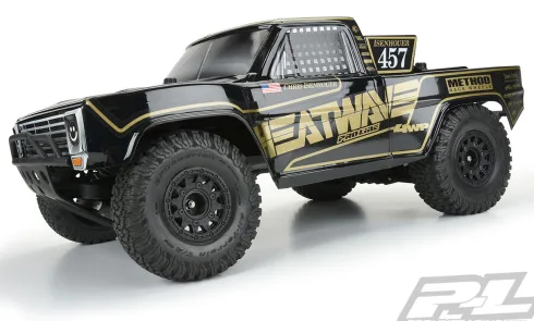 Proline body Pre-Cut 1967 Ford F-100 Race Truck Heatwave Edition Tough-Color (Black) Body for Slash 2wd, Slash 4×4 & PRO-Fusion SC 4×4