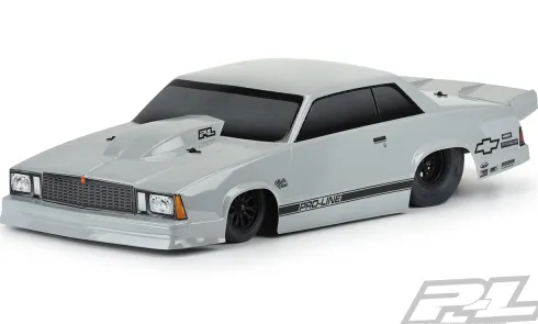 Proline 1978 Chevrolet Malibu Tough-Color (Stone Gray) Body for Losi 22S No Prep Drag Car, Slash 2wd Drag Car & AE DR10