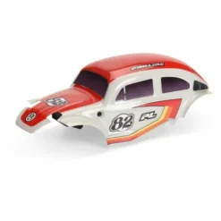 Pro line Class 1 VW Bug Red Race Body Conversion Kit and Flat Iron M/T Tires Mounted 12mm Chrome Diablo (4) for ARRMA TYPHON GROM – PRO368000T2