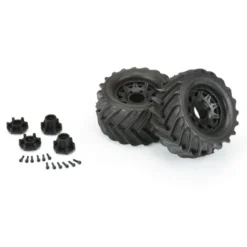Proline 1/10 Demolisher Front/Rear 2.8″ MT Tires Mounted 12mm Blk Raid (2)