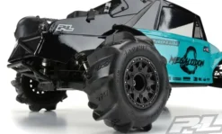 Proline Dumont Paddle SC 2.2″/3.0″ Sand/Snow Tires Mounted for Slash 2wd & Slash 4×4 Front or Rear, Mounted on Raid Black 6×30 Removable Hex Wheels – PRO1018510