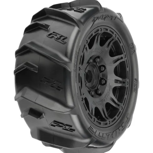 Proline 1/6 Dumont Sand/Snow Tires F/R 5.7″ Tires MTD 24mm Black Raid (2)