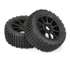 Proline 1/8 Gladiator M2 Fr/Rr Buggy Tires Mounted 17mm Black Mach 10 (2)
