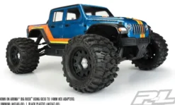 Proline Hyrax 2.8″ All Terrain Tires Mounted for Stampede 2wd & 4wd Front and Rear, Mounted on Raid Black 6×30 Removable 12mm Hex Wheels