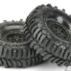 Proline Interco Bogger 1.9” G8 Rock Terrain Tires Mounted for Rock Crawler Front or Rear, Mounted on Impulse 1.9″ Black Plastic Internal Bead-Loc Wheels