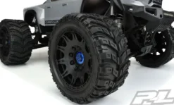 Proline Masher X HP All Terrain BELTED Tires Mounted for X-MAXX & Kraton 8S Front or Rear Mounted on Raid Black Wheels