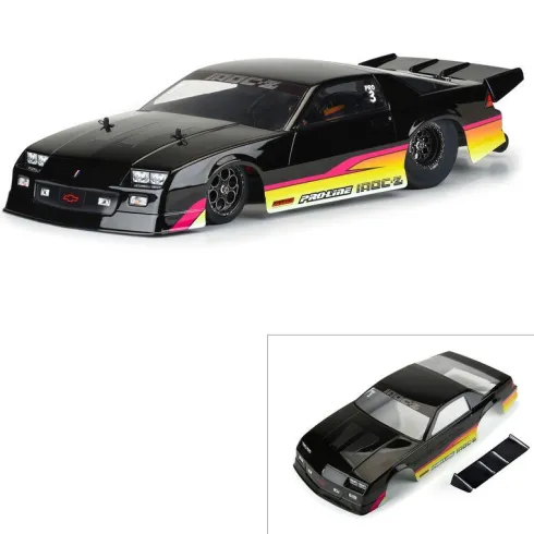 Proline 1/10 Pre-Painted/Cut 1985 Chevy Camaro IROC-Z Black Body: 22S Drag Car