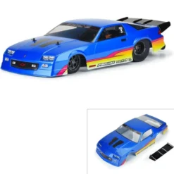 Proline 1/10 Pre-Painted/Cut 1985 Chevy Camaro IROC-Z Blue Body 22S Drag Car