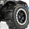 Proline Sling Shot 4.3″ Pro-Loc Sand Tires Mounted for X-MAXX Front or Rear, Mounted on Impulse Pro-Loc Black Wheels with Stone Gray Rings – PRO1014613