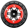 Pro Line 1/10 Split Six Rear 2.2″/3.0″ 12mm Short Course Wheels (2) Red/Black – PRO271504