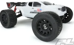 Proline Street Fighter HP 3.8″ Street BELTED Tires Mounted for 17mm MT Front or Rear, Mounted on Raid Black 8×32 Removable Hex 17mm Wheels