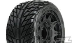Proline Street Fighter LP 2.8″ Street Tires Mounted for Stampede/Rustler 2wd & 4wd Front and Rear, Mounted on Raid Black 6×30 Removable Hex Wheels