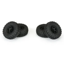 Proline 1/24 Trencher F/R 1.0″ Tires Mounted 7mm Black Impulse (4) Axial SCX24