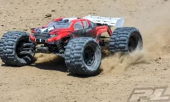 Proline Trencher HP 3.8″ All Terrain BELTED Tires Mounted for 17mm MT Front or Rear, Mounted on Raid Black 8×32 Removable Hex 17mm Wheels