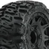 Proline Trencher LP 2.8″ All Terrain Tires Mounted for Stampede/Rustler 2wd & 4wd Front and Rear, Mounted on Raid Black 6×30 Removable Hex Wheels – PRO1015910