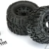 Proline Trencher X 3.8″ All Terrain Tires Mounted for 17mm MT Front or Rear, Mounted on Raid Black 8×32 Removable Hex 17mm Wheels