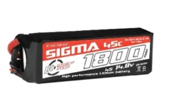 RC Plus LiPo Batterypack Sigma 45C-90C 1800 mAh 4S1P 14.8V – XT-60 stekker