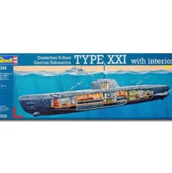 Revell Duitse U-Boot Typ XXI met Interieur in 1:144 bouwpakket