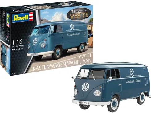 Revell VW T1 gesloten bestelwagen 75 jaar VW T1 1/16 plastic bouwpakket