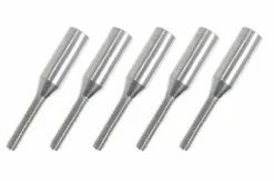 Revtec – Aluminium huls met schroefdraad – M2.5 – Carbon staaf Dia. 4mm – 5 st